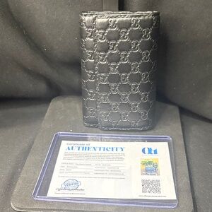 Gucci Black Leather Key Case